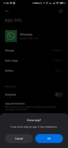 واتس اپ را مجبور به توقف در اندروید کنید