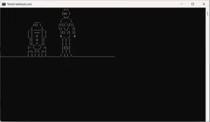 جنگ ستارگان در Command Prompt.