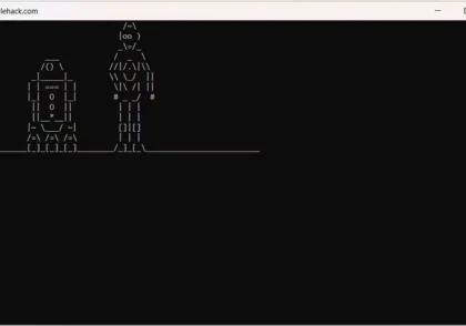 جنگ ستارگان در Command Prompt.