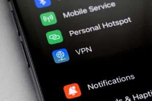 نماد vpn در صفحه گوشی هوشمند