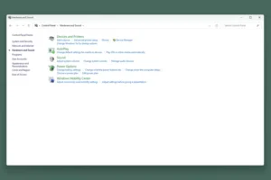 تنظیمات سخت افزار و صدا در کنترل پنل ویندوز 11