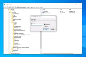 مقدار رجیستری NoLockScreen در ویندوز 10