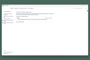 گزینه های پاور در کنترل پنل ویندوز 11