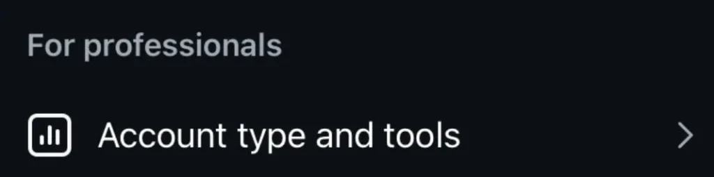 Account Type And Tools