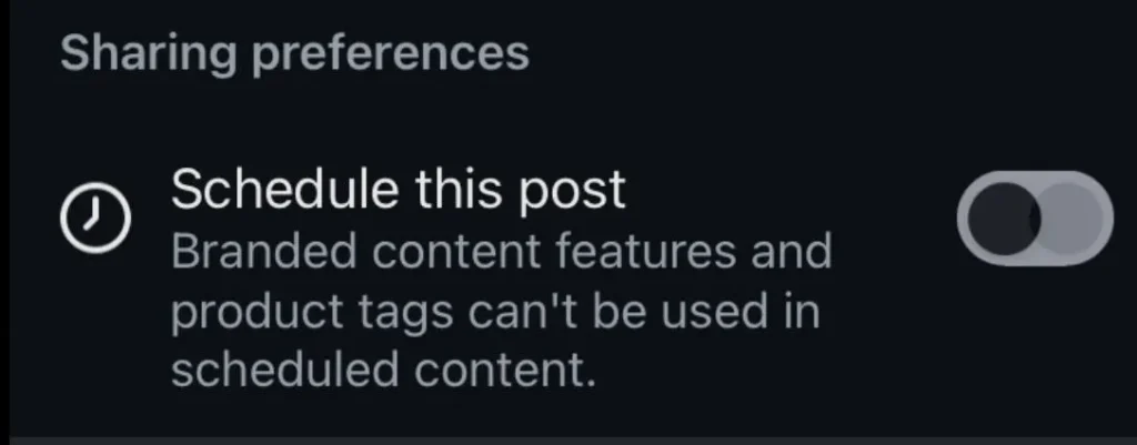 instagram schedule this pos