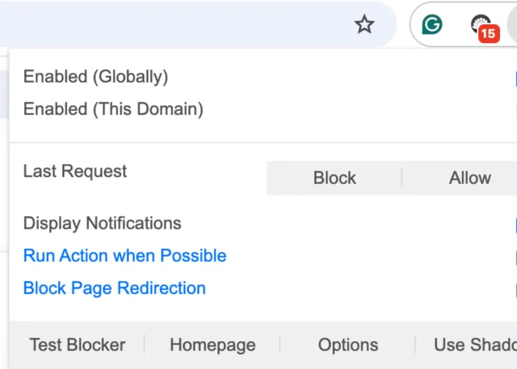 افزونه Chrome Popup Blocker Strict