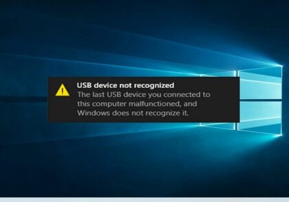 خطای USB Device not Recognized