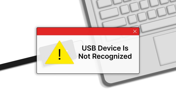 خطای خطای USB Device not Recognized در ویندوز